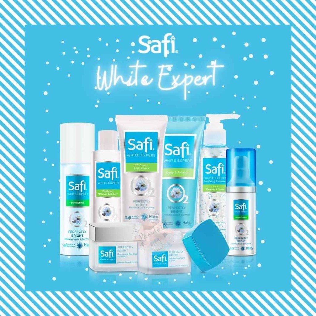 SAFI White Expert Cleanser Essence Exfoliator Day Cream Night Cream Cleanser &amp; Toner Make Up Remover