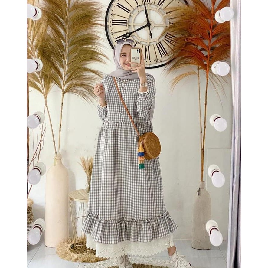 ZELINE MAXY\DRESS MUSLIM SERIES 4 VARIAN WARNA\ DRESS MUSLIM TERBARU 3 SERIAN SIZE (M,L,XL)-MILO