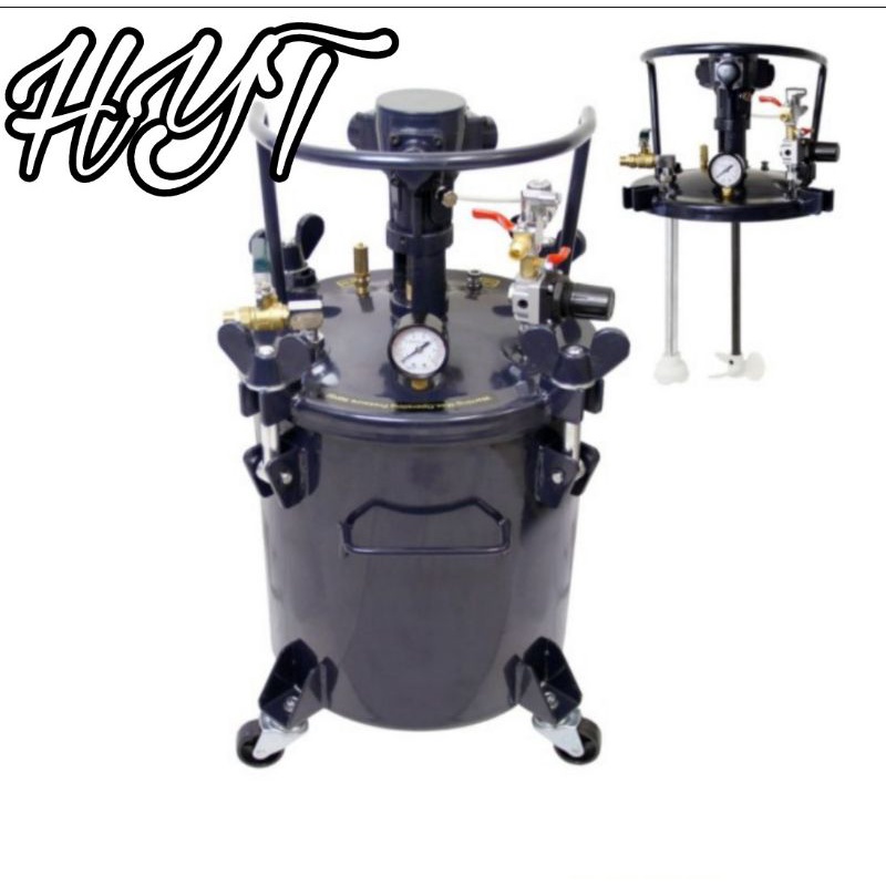 Air Pressure Tank Paint Spray Gun Kit 10 Liter N&P Alat Pengaduk Cat