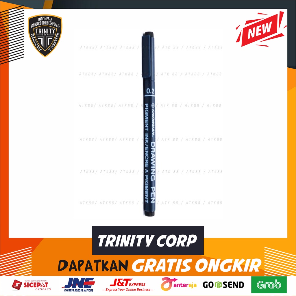 

Snowman Drawing Pen FT-700 0,2 BlacK Per Pcs