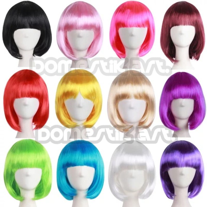 Wig bob / WIG  RAMBUT PENDEK / wig rambut palsu lurus / RAMBUT PALSU