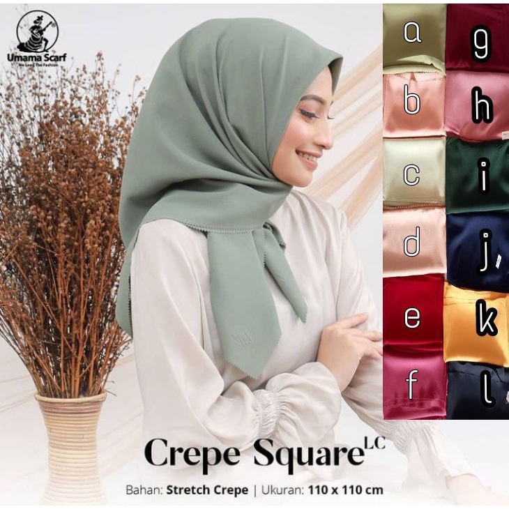JILBAB SEGI EMPAT | HIJAB SEGI EMPAT | JILBAB PESTA | HIJAB PESTA crepe square LC