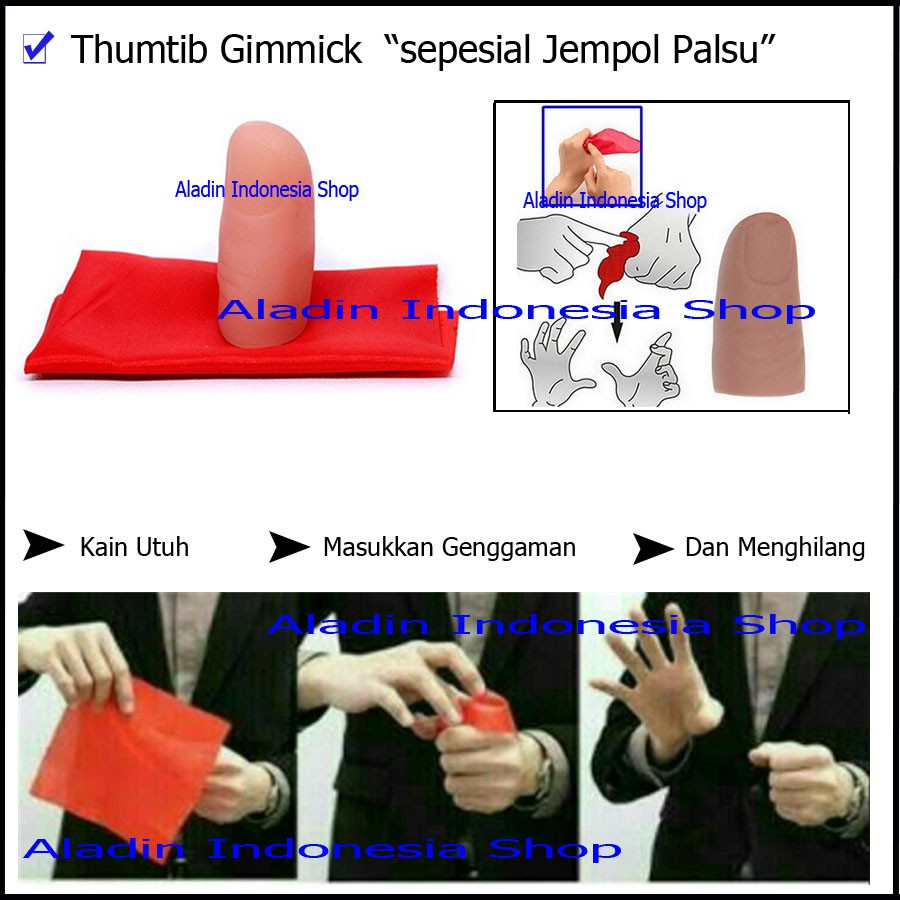 Thumtib Gimmick- Gimick Jempol - Jempol palsu - Alat Sulap