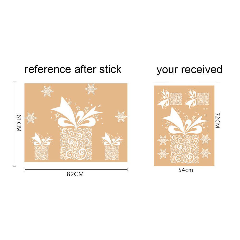 R-flower Static Sticker Removable Santa Claus Dekorasi Rumah Snowman Shop Window Putih Decal