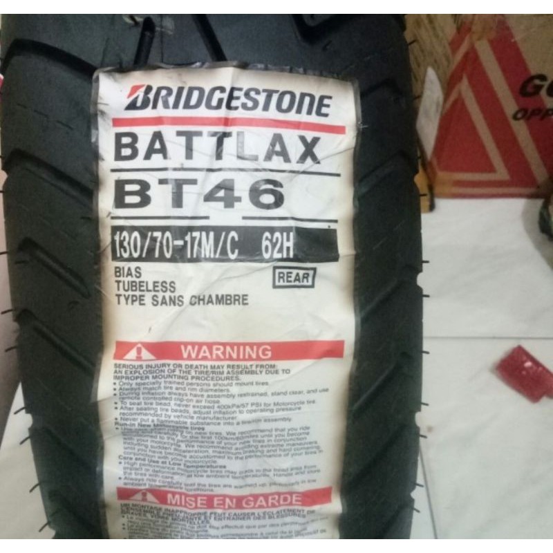 BAN LUAR BATTLAX BRIDGESTONE BT 46 UK 130/70-17