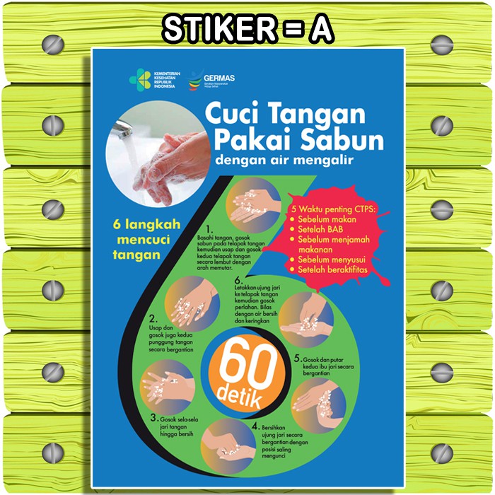 STIKER HIMBAUAN CUCI TANGAN PAKAI SABUN Shopee Indonesia STIKER HIMBAUAN CUCI TANGAN PAKAI SABUN Shopee Indonesia
