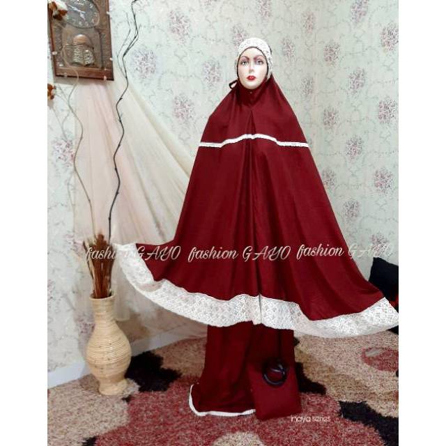 Mukena katun khadijah rajut innayaseries