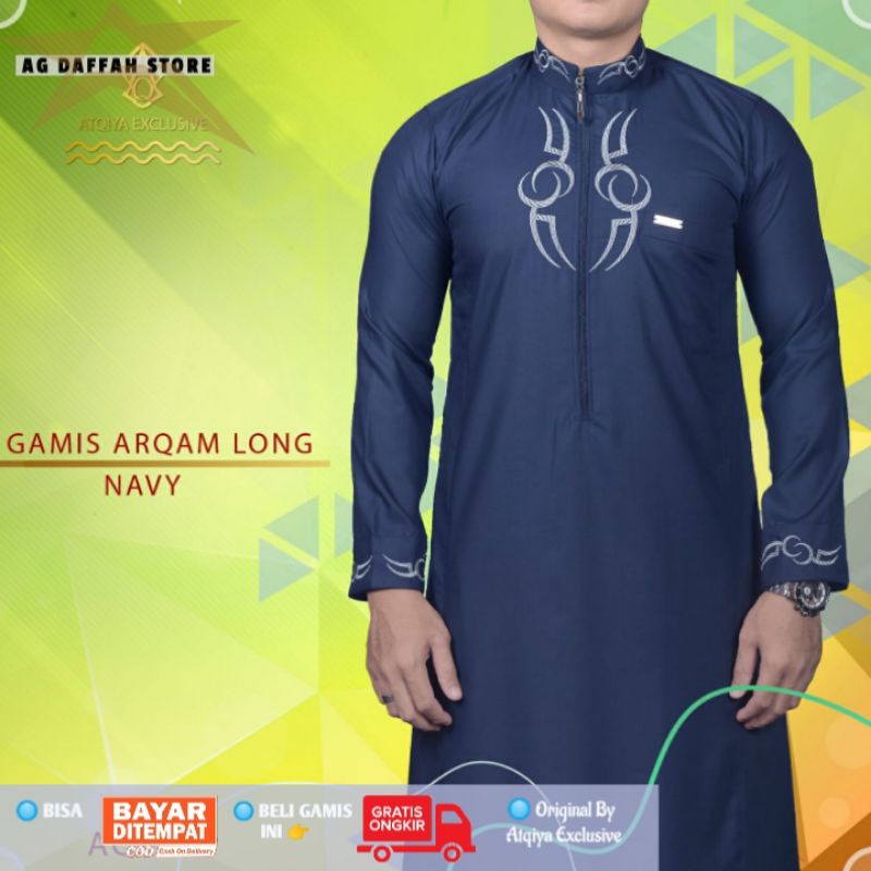 Gamis Atqiya THOBE ARQAM LONG | Gamis Pria Dewasa | Gamis Keren & Trendy