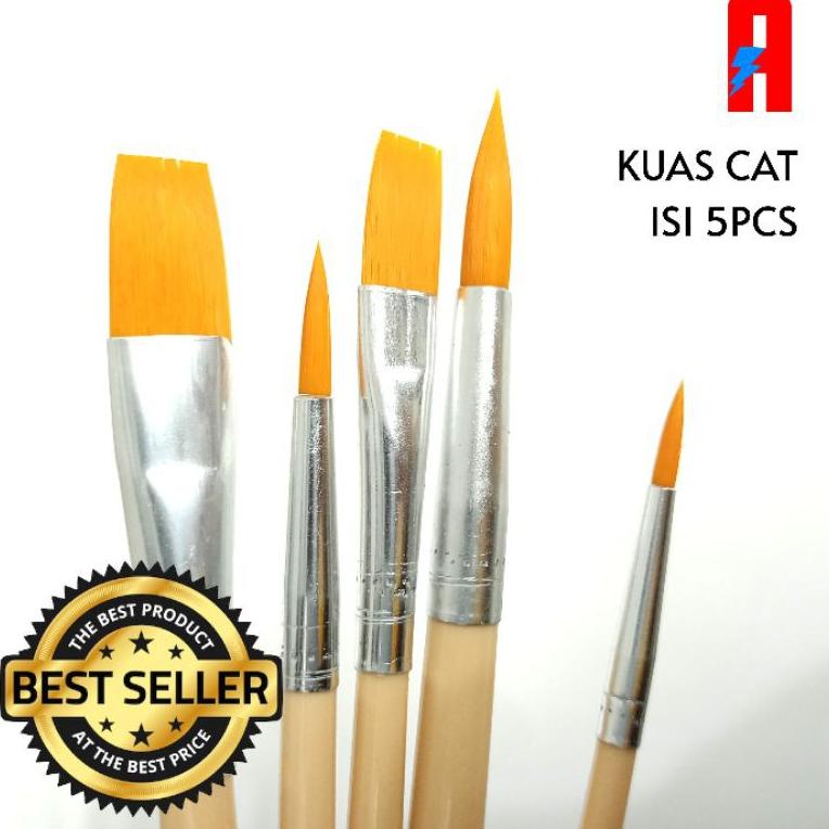 

[PRODUK MJNPM] KUAS CAT SEPATU 5pc LUKIS REPAINT RECOLOUR MEWARNAI HLW