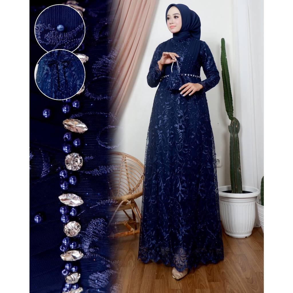 Kadai.baju / Gamis syaqila payet / Gamis brukat jumbo / Maxi Dress Size M L XL XXL