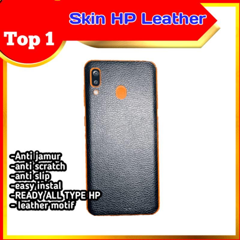 garskin hp + garskin camera leather motif kulit all merek all type hp ready