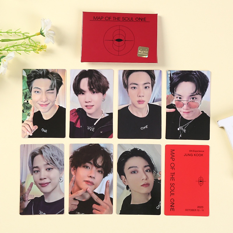 7pcs K-POP BTS Map of The Soul ON:E DVD Photocards Kartu Lomo Koleksi Kartu Tiket Khusus