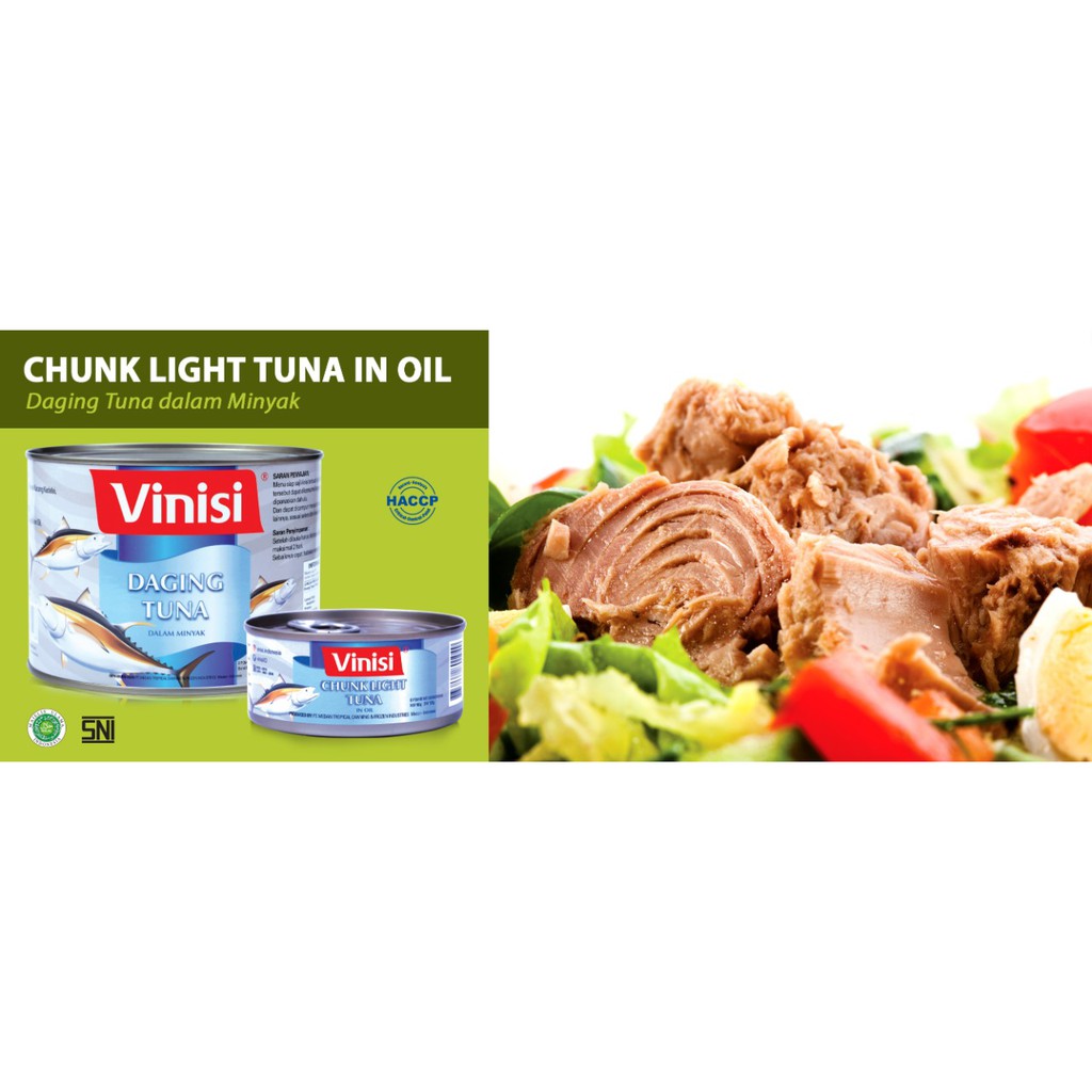 

QH Vinisi Tuna Kaleng dalam Minyak 1.8 Kg / Tuna Kaleng / Ikan Tuna