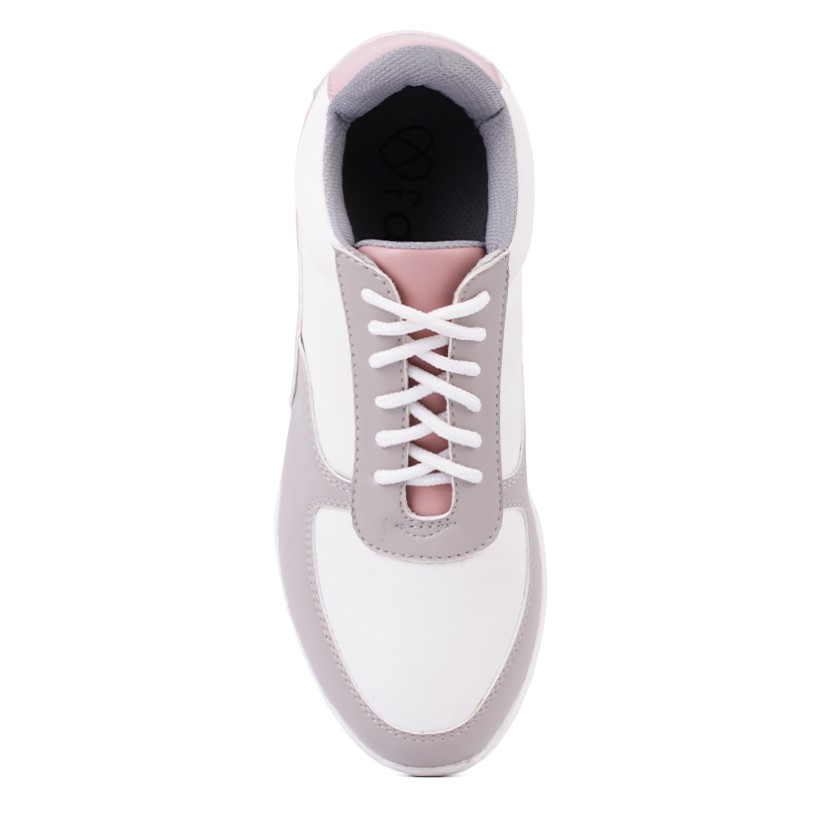 Lexa Peach Grey | Sepatu Sneakers Ori Simple Wanita Cewek Women Snikers Footwear | FORIND x Favshoes