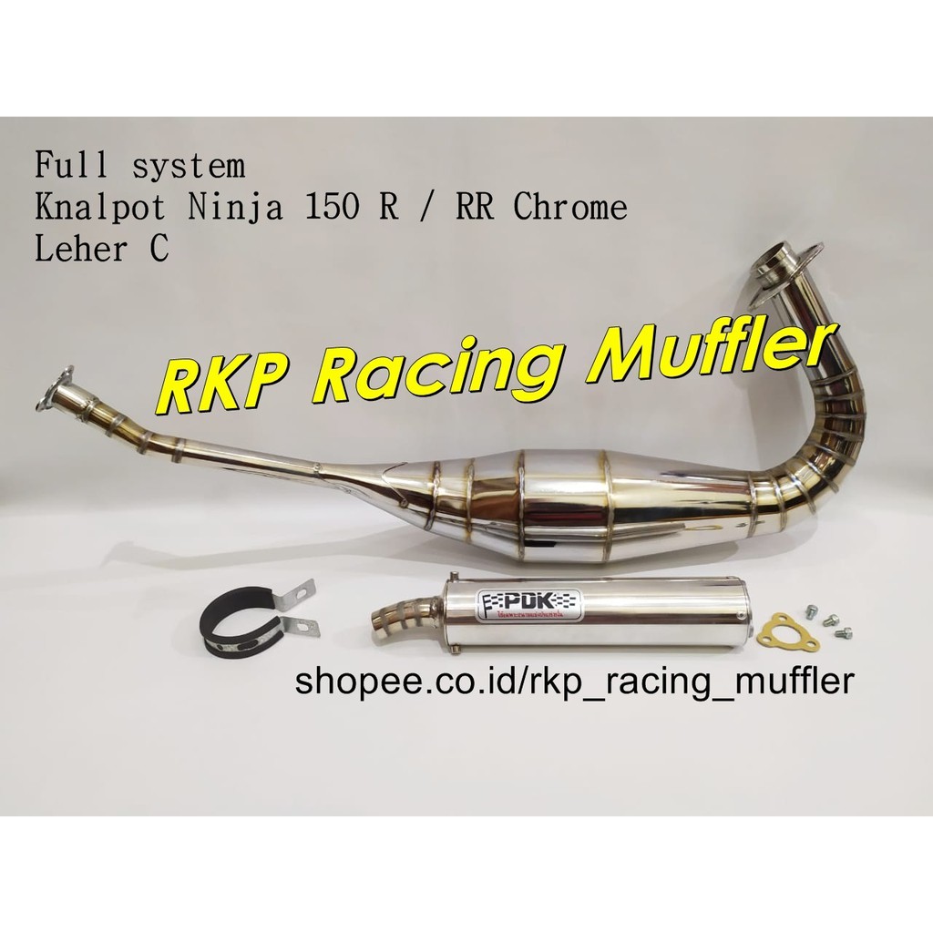 Knalpot Ninja 150 R RR SS kolong PDK chrome krom kenalpot racing motor