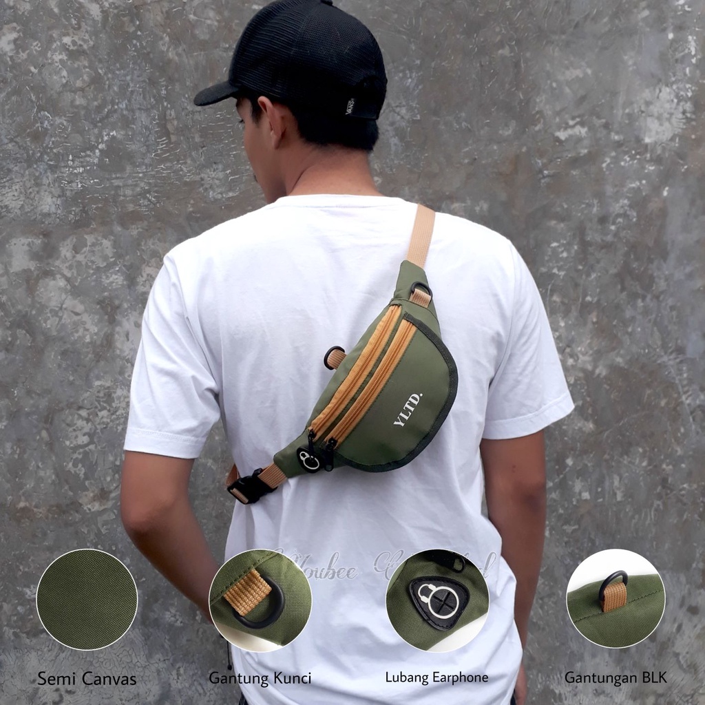 Rancis Jaya - Waistbag Mini Pria YLTD Termurah | Tas Pinggang Mini Unisex | Tas Selempang Mini Pria Terlaris