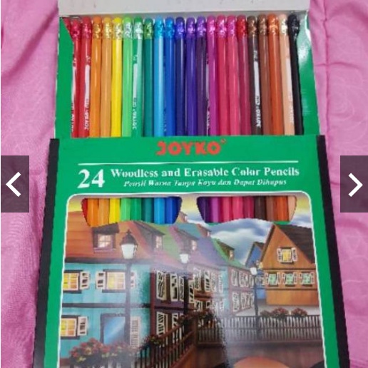 

Pensil warna joyko bisa di hapus 24 warna Erasable color pencil