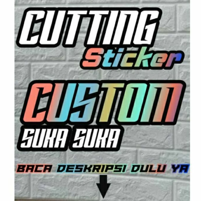 Custom stiker Print/Cutting Logo Komunitas/ Club, nama Bengkel, nama Perusahaan, nama Toko dll