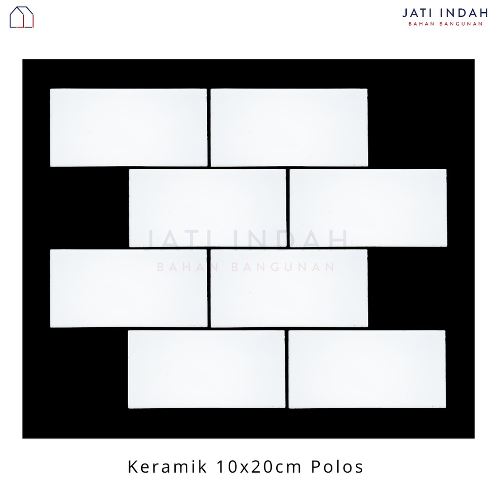 Subway Tile / Keramik Dinding Dapur &amp; Kamar Mandi 10x20 cm Kita Polos