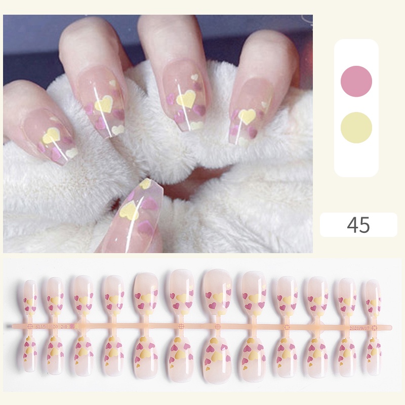 24pcs / Set Kuku Palsu Akrilik Matte Sensual Untuk Nail Art