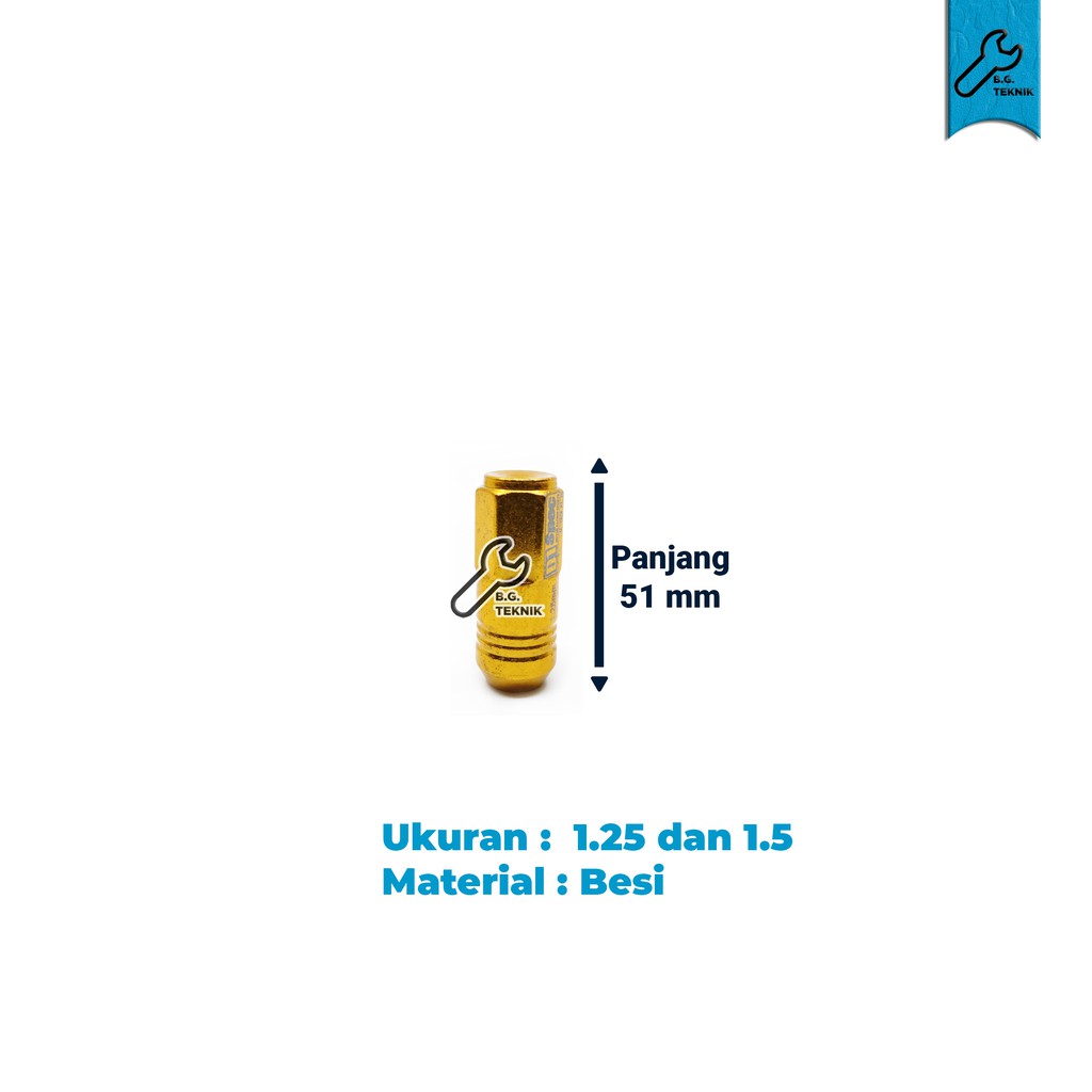 Mur Baut Roda Racing 1.25 1.5 D1 Racing Spec Lug Nut - SATUAN