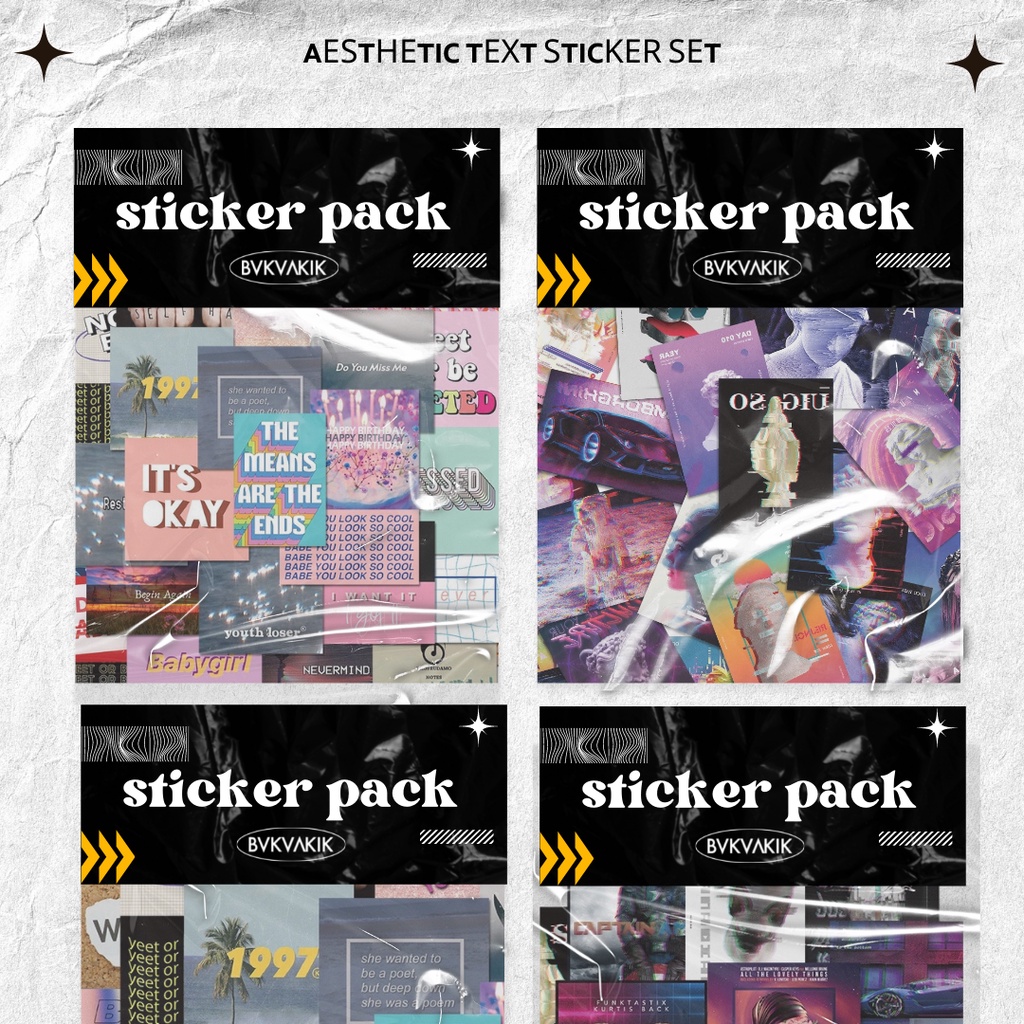 Aesthetic Text Sticker Pack