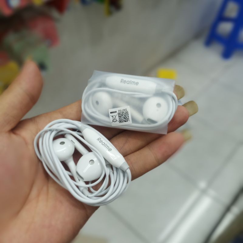 PROMO!!! New Hf Handsfree Headset REALME  Ori Copotan Super Bass Cabutan