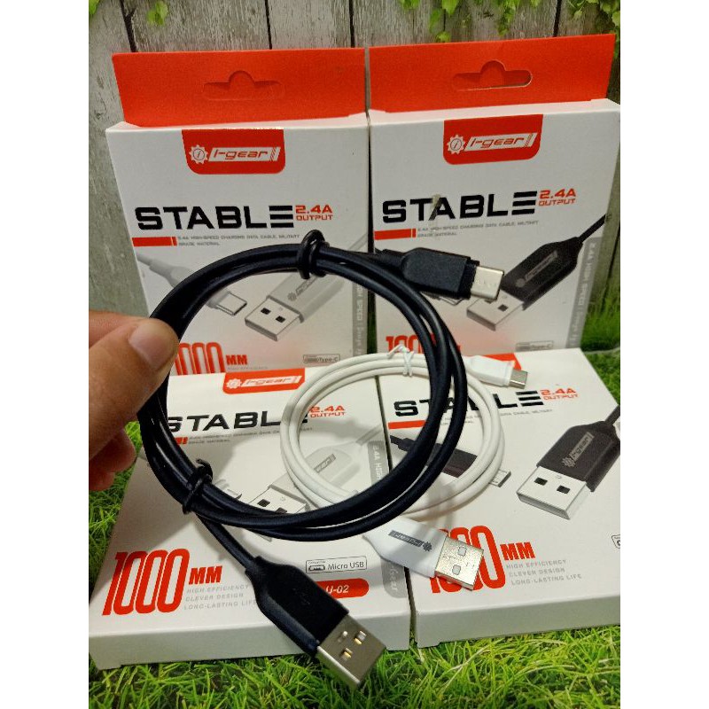 kabel data kabel charger tipe c and micro ORIGINAL I-GEAR panjang 100cm