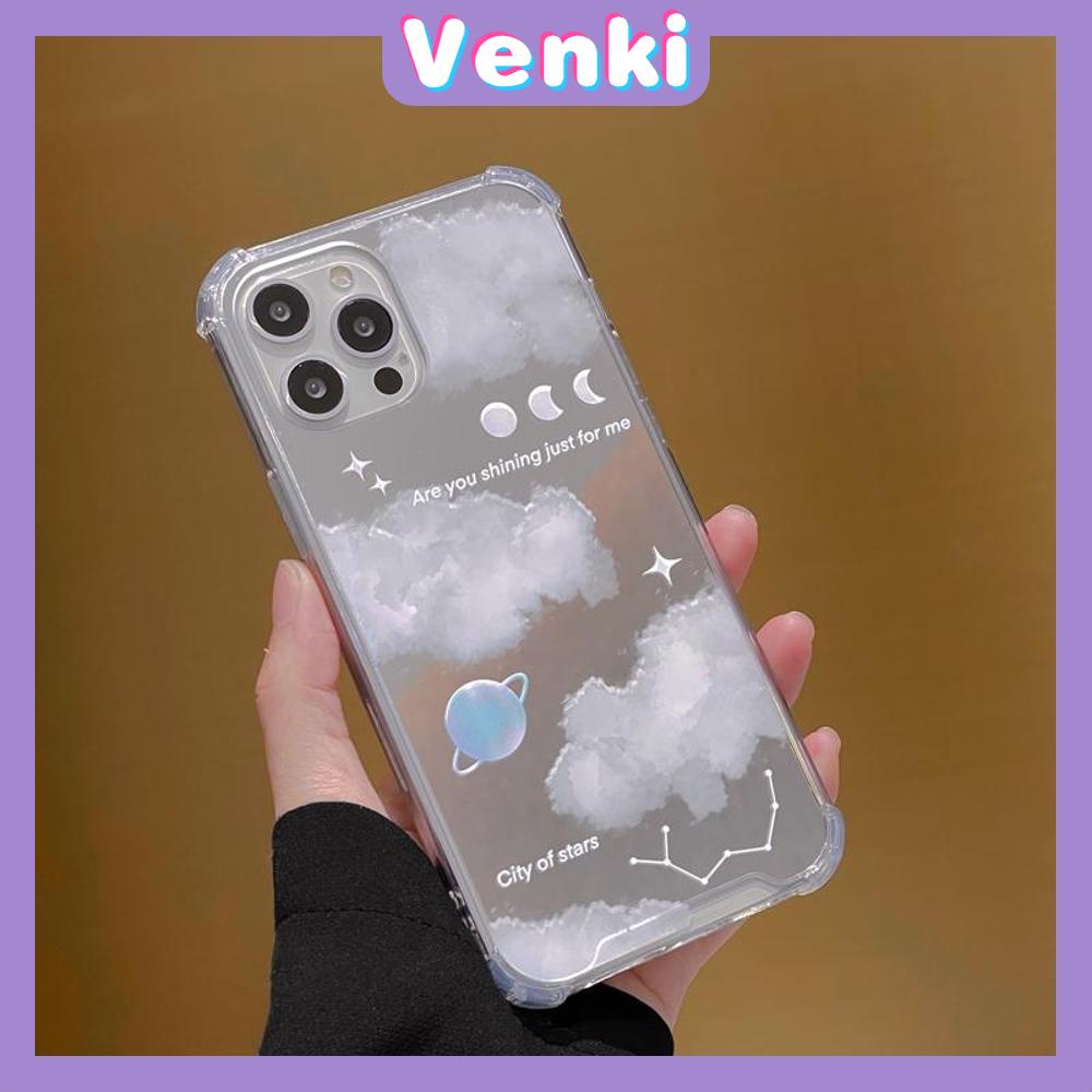 iPhone Case Acrylic HD Mirror Airbag Shockproof Protection Camera Cloud Moon Planet Starry Sky Compatible For iPhone 11 iPhone 13 Pro Max iPhone 12 Pro Max iPhone 7 Plus iPhone xr