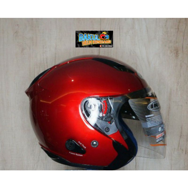 HELM INK METRO RED MAROON DOUBLE VISOR HELM TOURING INK METRO 2 VISOR MERAH MAROON HELM INK ORI ASLI