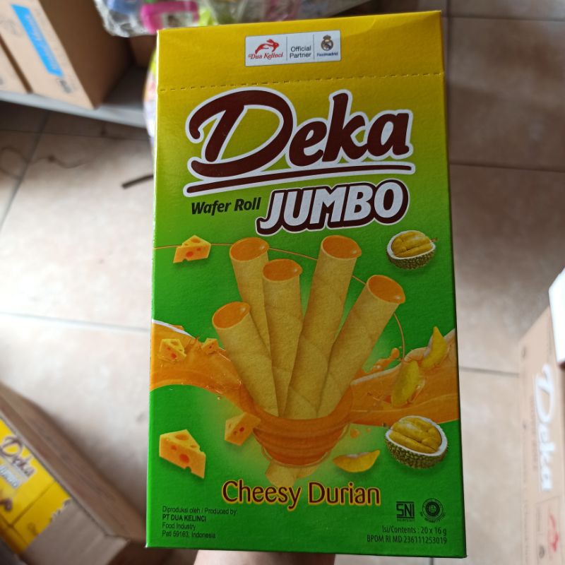 

Deka Wafer Roll Jumbo Cheesy Durian 16g