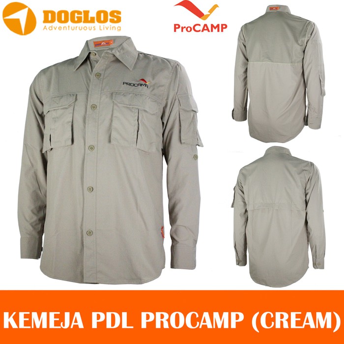 Procamp Health Tex Krem Kemeja Outdoor Pdl Lapangan Gunung Alam Shopee Indonesia