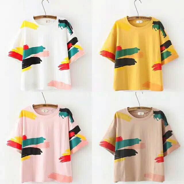 FY fashion - paint T-shirt/Kaos paint T-shirt bahan spandex