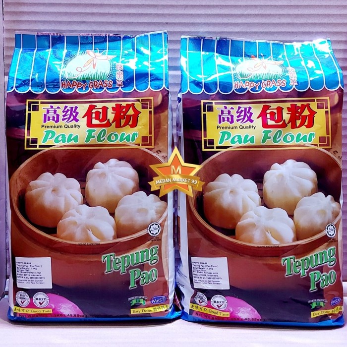 

✨COD✨ TEPUNG PAO IMPORT MALAYSIA BPOM RI HALAL | HAPPY GRASS | TEPUNG PAU