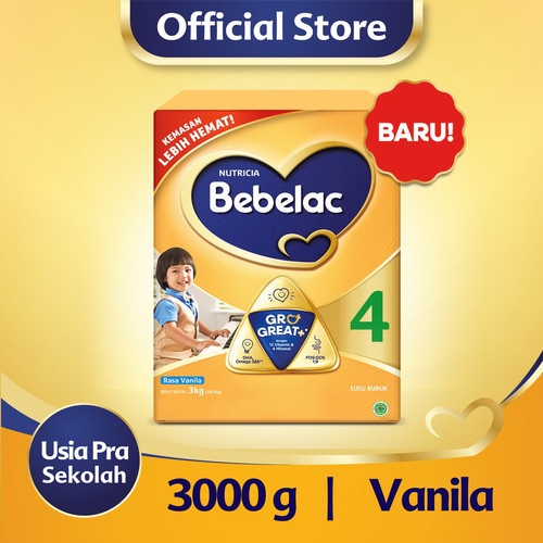 SUSU BEBELAC TAHAP 4 ( 3KG / 3000G) RASA VANILA / MADU