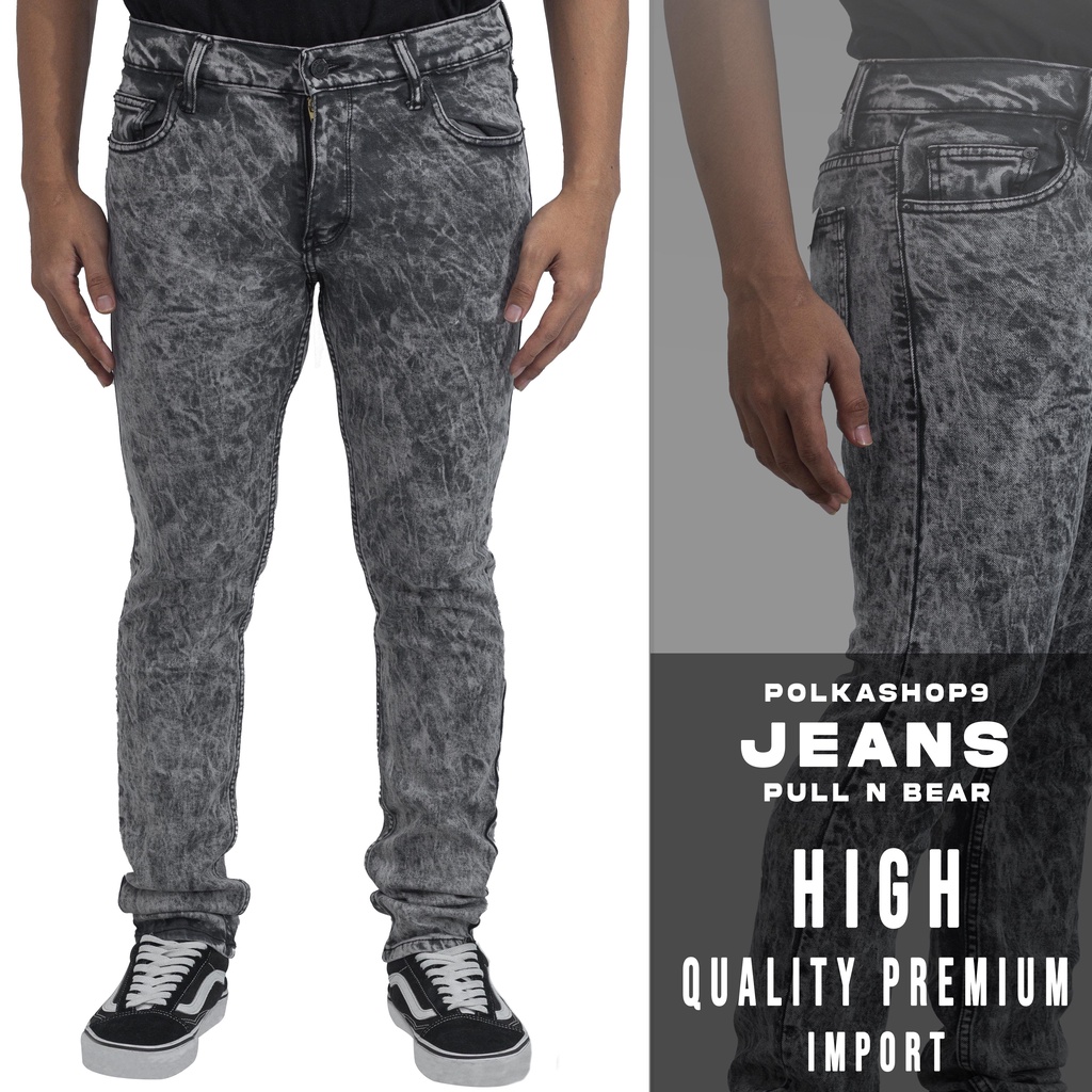 CELANA PANJANG PRIA SOFT JEANS PULL N BEAR