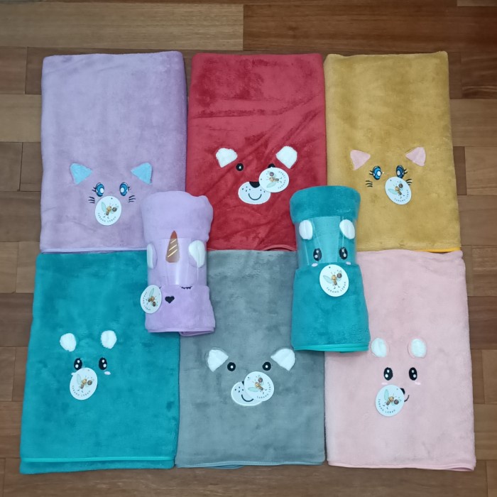 Handuk Mandi Bayi Lembut Handuk Microfiber Handuk Kuping 50x100 60x120