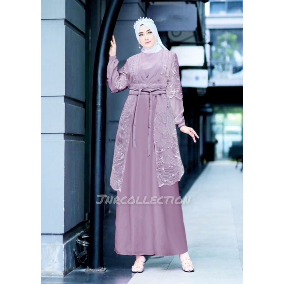 NEW Gamis Terbaru AMEENA Dress Brukat Gamis Remaja Seragam Gamis Brukat Dress Kondangan blezer Brukat Kondangan Baju Kondangan Wanita