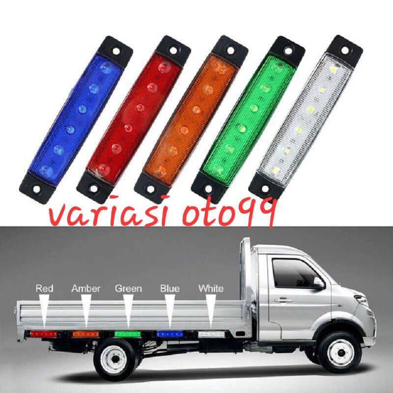 LAMPU BAK LED 6 SMD LAMPU SAMPING BAK TRUK 12V-24V ANTI AIR TOPI KABIN TRUK