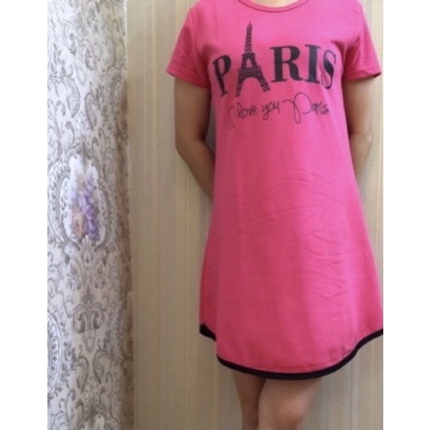 Baju / Pakaian / Atasan / Kaos Tunik Wanita Warna Pink Muda - Tua Size Fit To M / L
