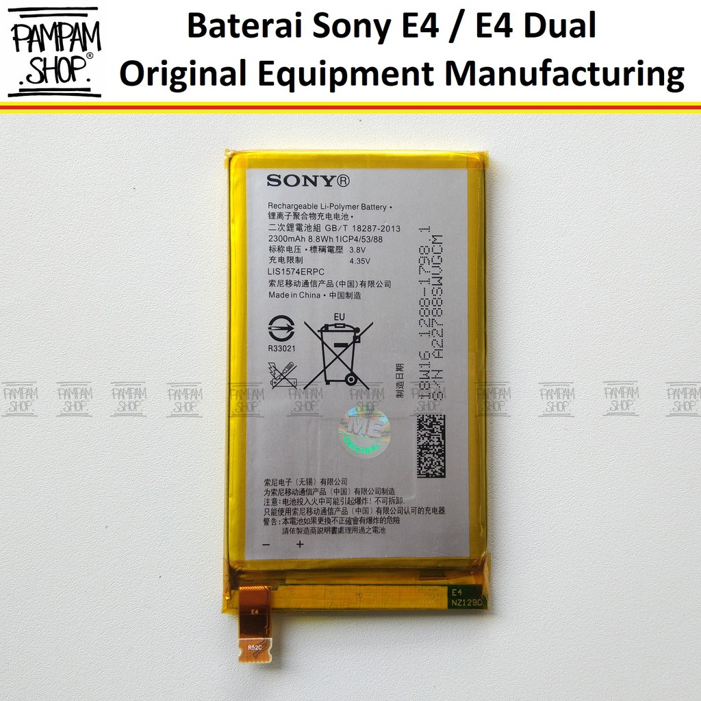 Baterai Sony Xperia E4 LIS1574ERPC E4 Dual Battery Batrai Batre HP LIS1574 ERPC