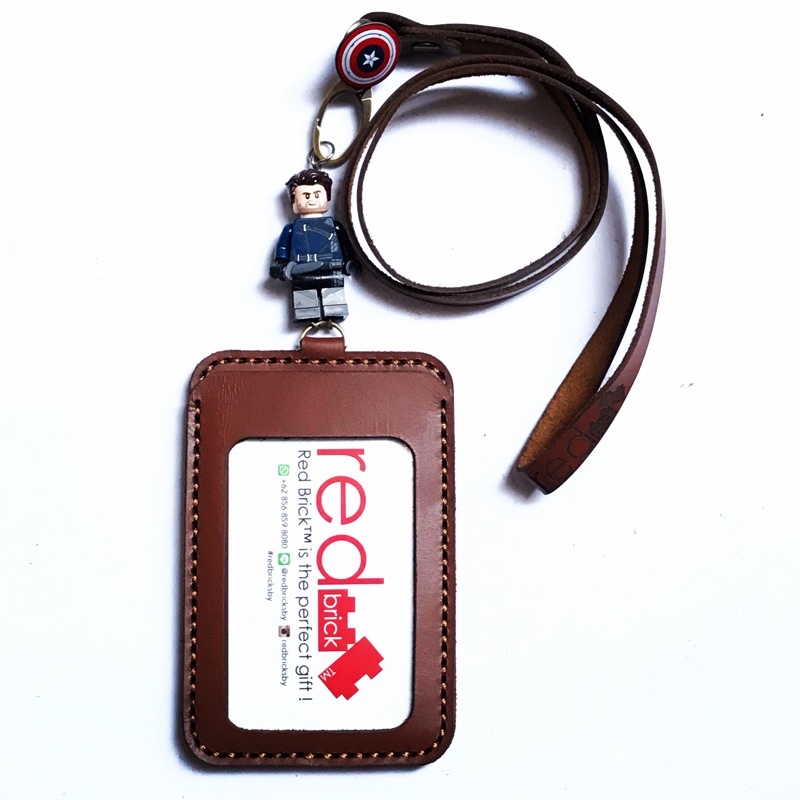 

LEGO Winter Soldier Bucky Name Tag Genuine Leather