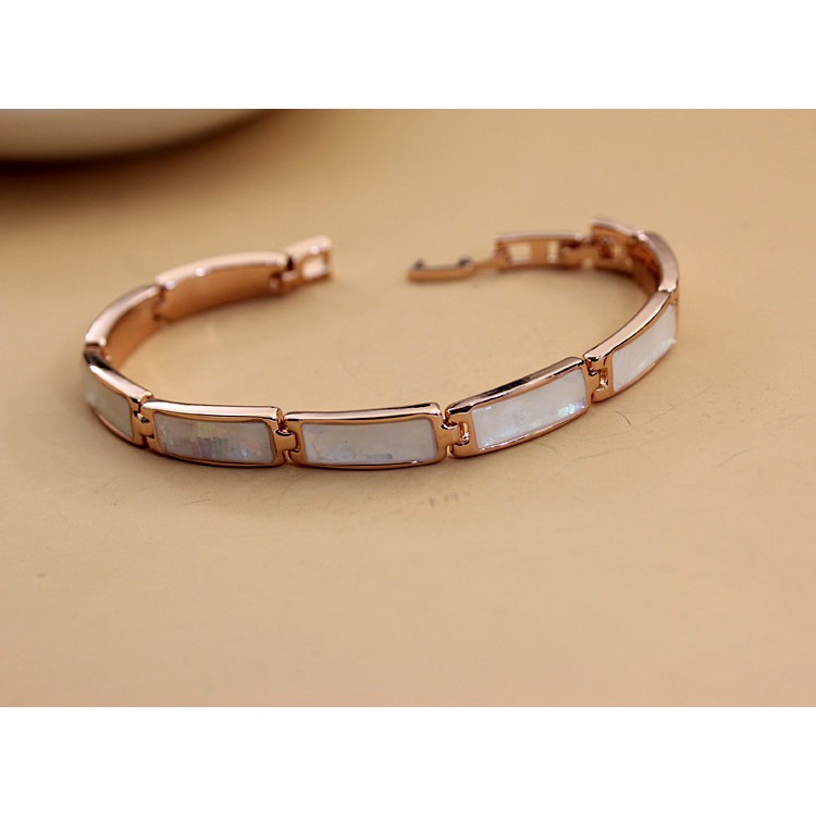 ♘Wei Nihua gelang cangkang alami yang indah, wanita mawar emas OL hadiah kekasih cincin gelang geome