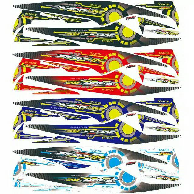 Striping variasi stiker lis bodi Xeon rc xeon karbu TE1960