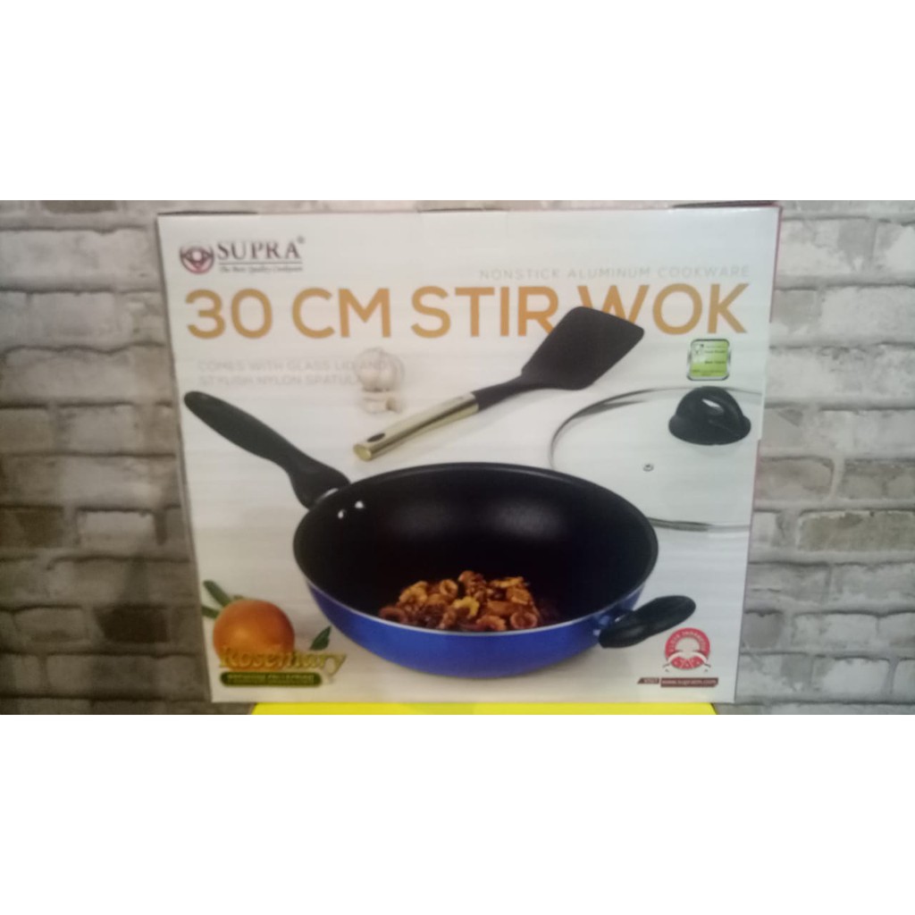 Supra Stir Wok 30cm | Panci Supra | Penggorengan Supra 30cm