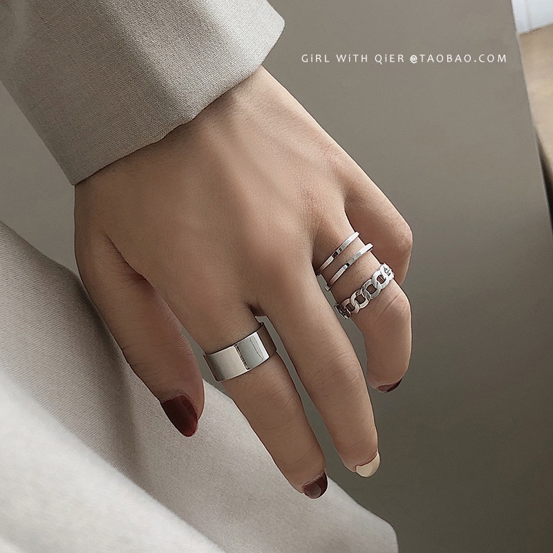 Cincin Kupu-kupu Kepribadian Wanita Pembukaan Adjustable Jari Telunjuk Bersama Cincin Angin Dingin Niche In Retro Cincin