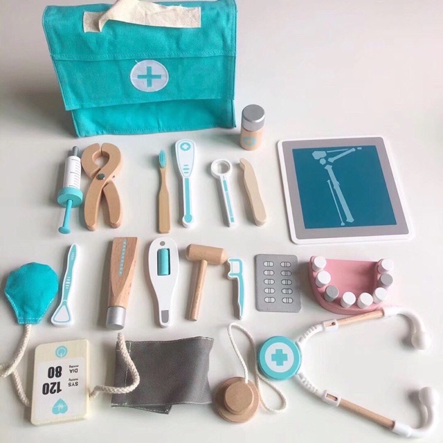 Umu wooden doctor kid - mainan pretend to play. Mainan dokter . Wooden toys -hadiah anak cewek cowok