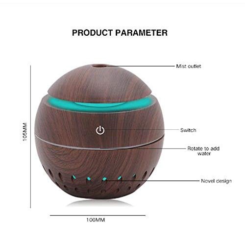 Portable Mini Wooden Air Humidifiers 930 Aromatherapy Ultrasonic Humidifier Oil Aroma Diffuser USB Purifier Color Changing LED Touch Switch