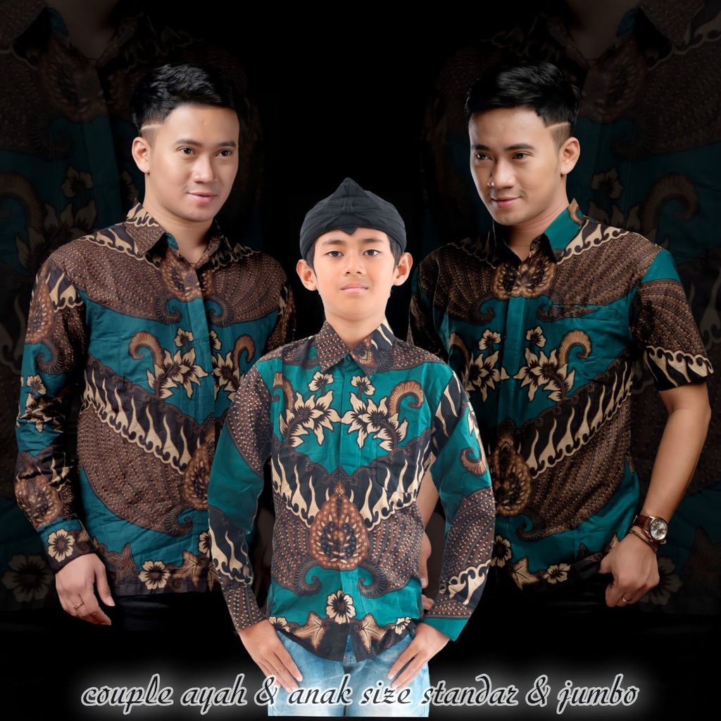 Batik Couple Ayah Dan Anak Laki Laki Modern/kemeja batik pria lengan panjang/Batik pria lengan panjang/Batik pria Lengan pendek/Batik Anak Laki Laki/Batik pria jumbo/Kemeja Batik anak