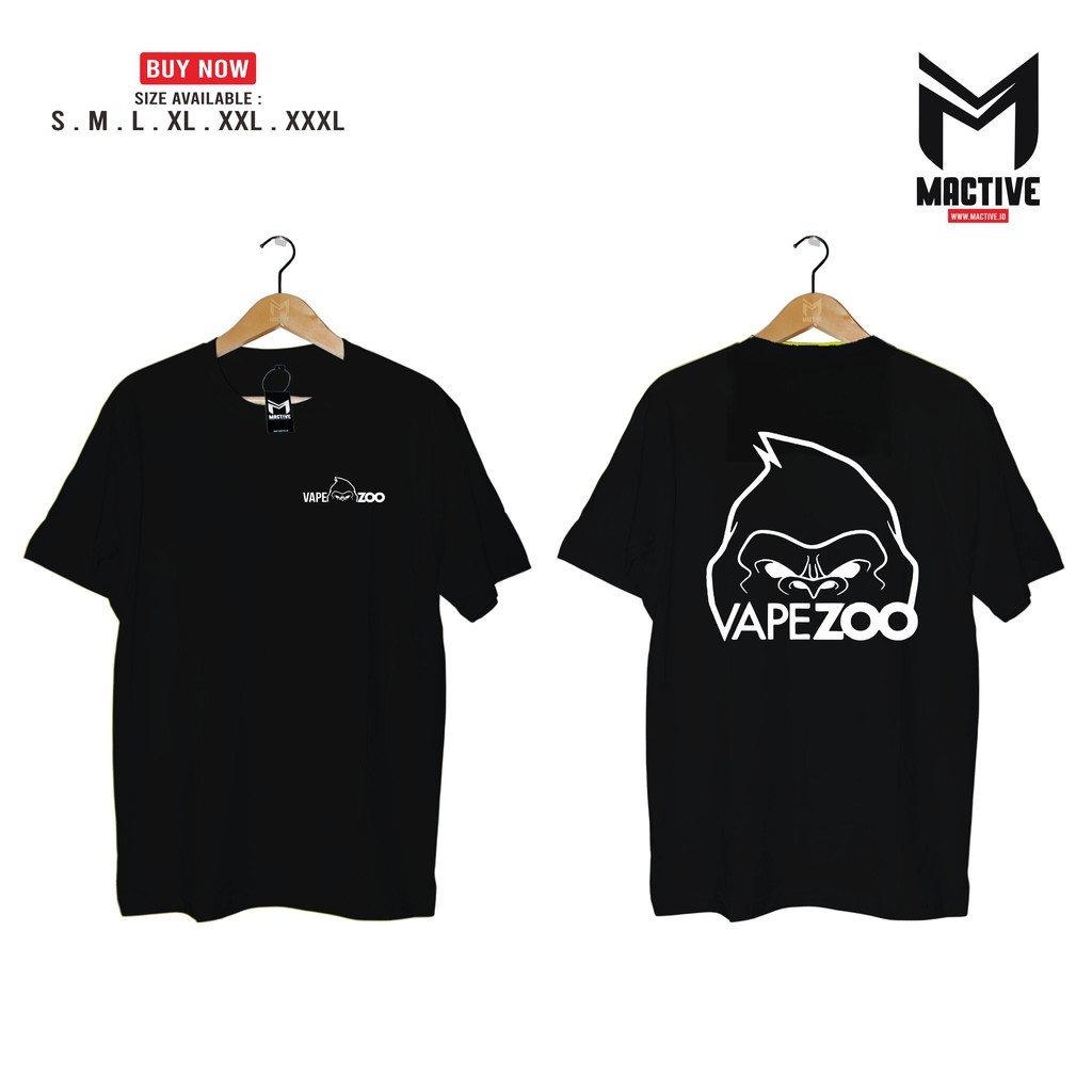 Kaos Sablon VAPEZOO VAPE ZOO LOGO Atasan Pria Baju Pria - MACTIVE